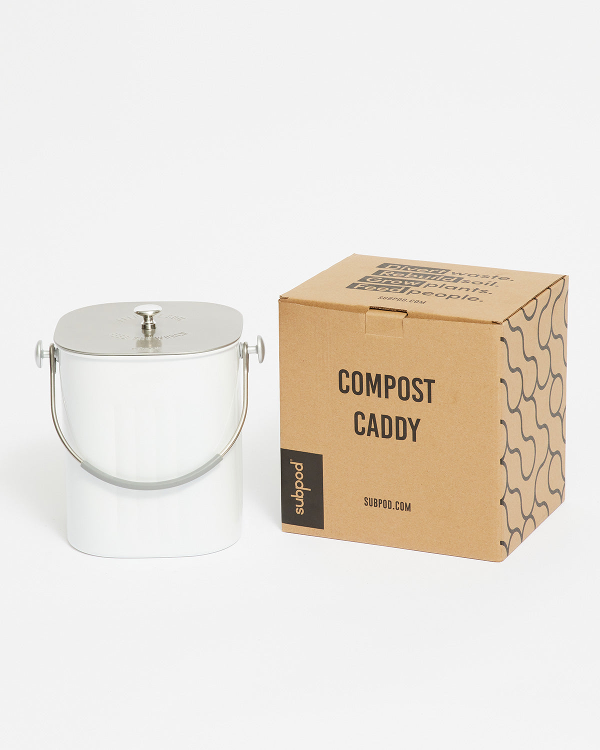 Compost Caddy White